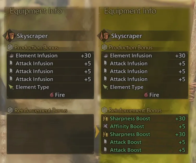 reinforcement bonuses